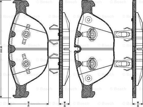 BOSCH 0 986 TB2 847 - Bremžu uzliku kompl., Disku bremzes www.autospares.lv