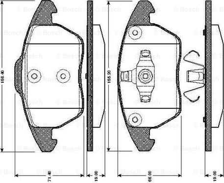 BOSCH 0 986 TB2 859 - Bremžu uzliku kompl., Disku bremzes www.autospares.lv