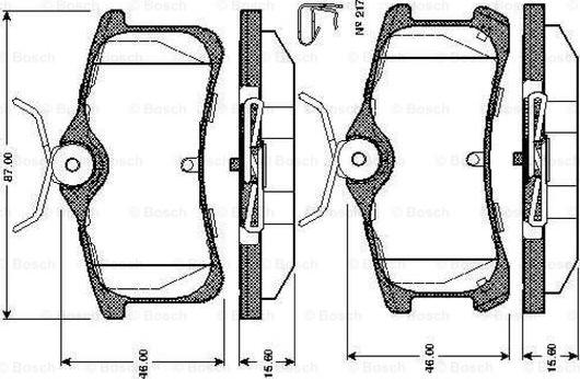 BOSCH 0 986 TB2 865 - Brake Pad Set, disc brake www.autospares.lv