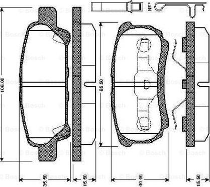 BOSCH 0 986 TB2 866 - Bremžu uzliku kompl., Disku bremzes www.autospares.lv