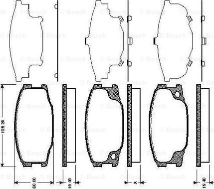 BOSCH 0 986 TB2 860 - Bremžu uzliku kompl., Disku bremzes www.autospares.lv