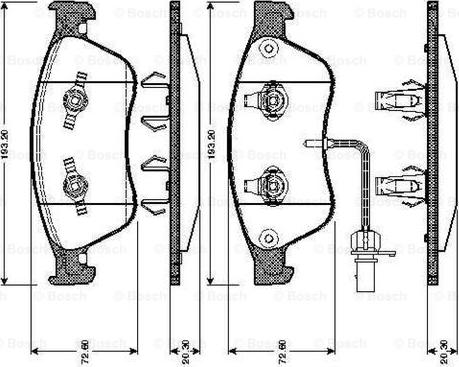 BOSCH 0 986 TB2 868 - Bremžu uzliku kompl., Disku bremzes autospares.lv