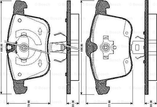 BOSCH 0 986 TB2 867 - Bremžu uzliku kompl., Disku bremzes autospares.lv