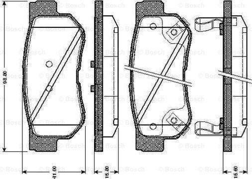 BOSCH 0 986 TB2 804 - Тормозные колодки, дисковые, комплект www.autospares.lv