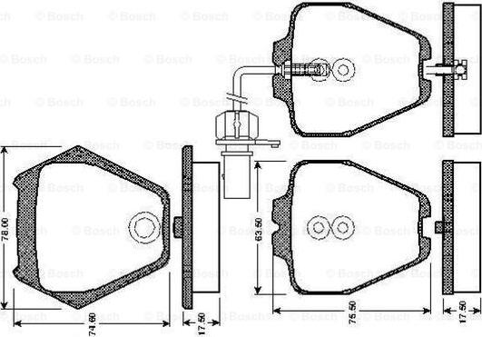 BOSCH 0 986 TB2 808 - Brake Pad Set, disc brake www.autospares.lv