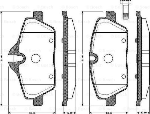 BOSCH 0 986 TB2 889 - Bremžu uzliku kompl., Disku bremzes autospares.lv