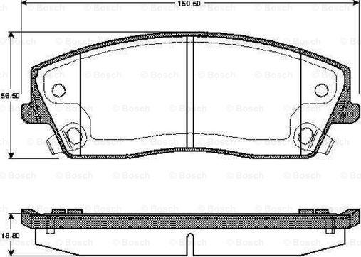 BOSCH 0 986 TB2 886 - Bremžu uzliku kompl., Disku bremzes www.autospares.lv