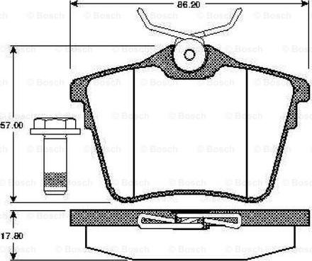 BOSCH 0 986 TB2 881 - Brake Pad Set, disc brake www.autospares.lv