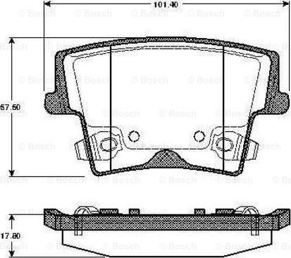 BOSCH 0 986 TB2 887 - Bremžu uzliku kompl., Disku bremzes www.autospares.lv