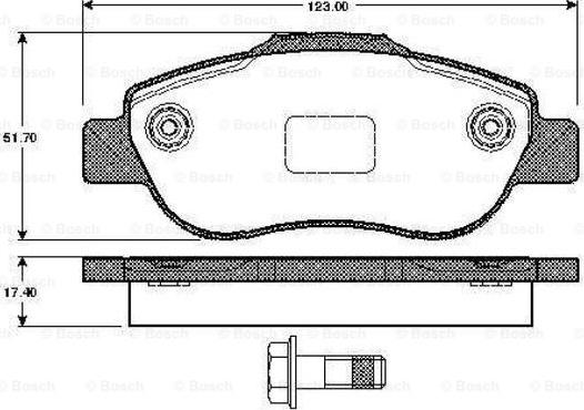 BOSCH 0 986 TB2 879 - Bremžu uzliku kompl., Disku bremzes www.autospares.lv