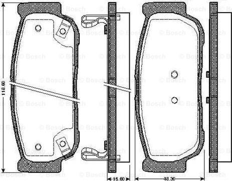 BOSCH 0 986 TB2 870 - Bremžu uzliku kompl., Disku bremzes autospares.lv