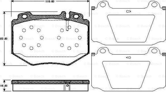 BOSCH 0 986 TB2 871 - Bremžu uzliku kompl., Disku bremzes www.autospares.lv