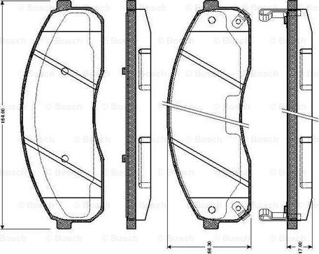 BOSCH 0 986 TB2 394 - Bremžu uzliku kompl., Disku bremzes www.autospares.lv