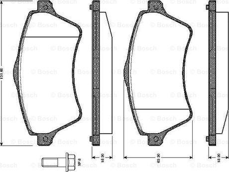 BOSCH 0 986 TB2 396 - Bremžu uzliku kompl., Disku bremzes www.autospares.lv