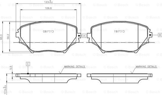 BOSCH 0 986 TB2 390 - Brake Pad Set, disc brake www.autospares.lv