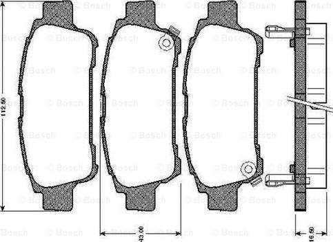 BOSCH 0 986 TB2 393 - Bremžu uzliku kompl., Disku bremzes autospares.lv