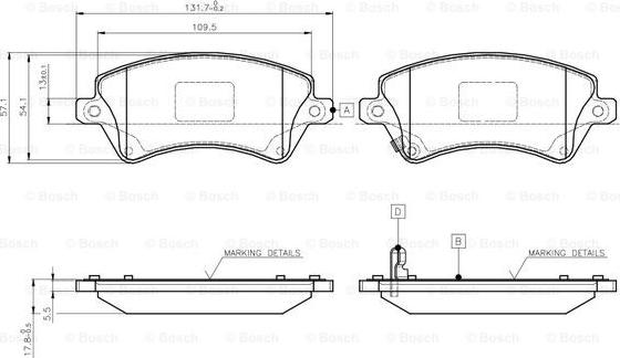 BOSCH 0 986 TB2 397 - Bremžu uzliku kompl., Disku bremzes www.autospares.lv