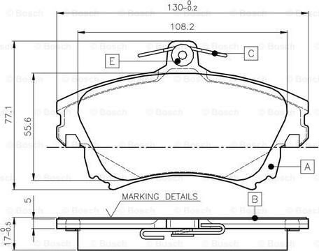 BOSCH 0 986 TB2 349 - Bremžu uzliku kompl., Disku bremzes www.autospares.lv