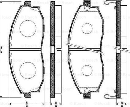 BOSCH 0 986 TB2 345 - Bremžu uzliku kompl., Disku bremzes www.autospares.lv