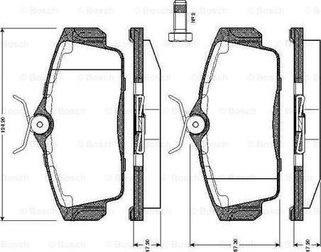 BOSCH 0 986 TB2 346 - Bremžu uzliku kompl., Disku bremzes autospares.lv