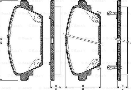 BOSCH 0 986 TB2 340 - Bremžu uzliku kompl., Disku bremzes www.autospares.lv