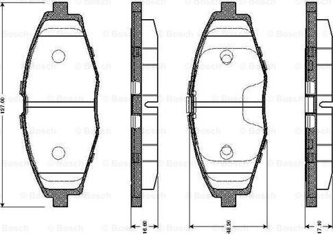 BOSCH 0 986 TB2 342 - Bremžu uzliku kompl., Disku bremzes www.autospares.lv