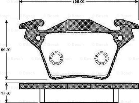 BOSCH 0 986 TB2 354 - Bremžu uzliku kompl., Disku bremzes autospares.lv