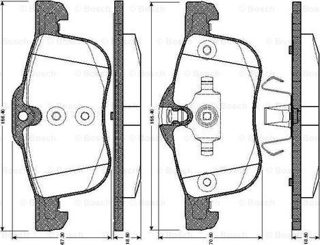 BOSCH 0 986 TB2 355 - Bremžu uzliku kompl., Disku bremzes www.autospares.lv