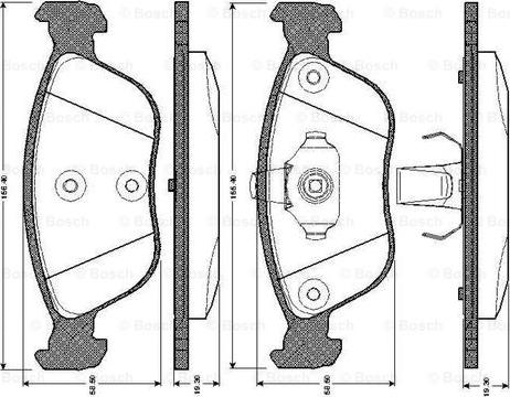 BOSCH 0 986 TB2 356 - Brake Pad Set, disc brake www.autospares.lv