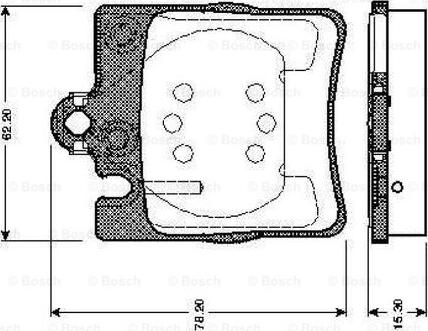 BOSCH 0 986 TB2 350 - Bremžu uzliku kompl., Disku bremzes www.autospares.lv