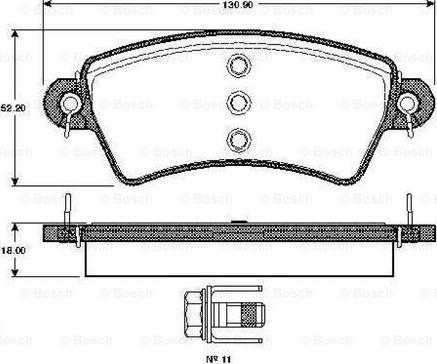 BOSCH 0 986 TB2 358 - Bremžu uzliku kompl., Disku bremzes www.autospares.lv