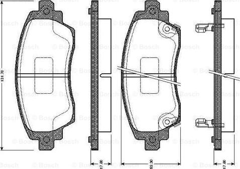 BOSCH 0 986 TB2 353 - Тормозные колодки, дисковые, комплект www.autospares.lv