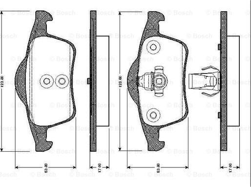 BOSCH 0 986 TB2 352 - Bremžu uzliku kompl., Disku bremzes autospares.lv