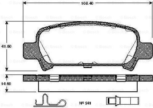 BOSCH 0 986 TB2 360 - Bremžu uzliku kompl., Disku bremzes autospares.lv