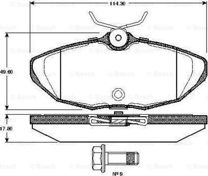 BENDIX 573237B - Тормозные колодки, дисковые, комплект www.autospares.lv