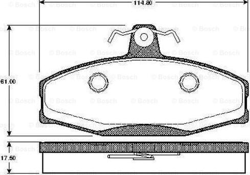 BOSCH 0 986 TB2 305 - Bremžu uzliku kompl., Disku bremzes autospares.lv