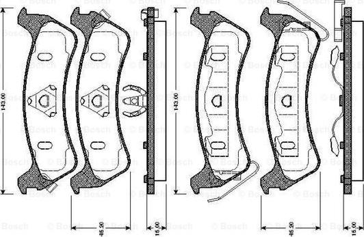 BOSCH 0 986 TB2 308 - Bremžu uzliku kompl., Disku bremzes www.autospares.lv