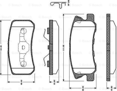 BOSCH 0 986 TB2 385 - Brake Pad Set, disc brake www.autospares.lv