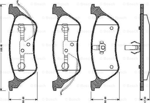 BOSCH 0 986 TB2 388 - Тормозные колодки, дисковые, комплект www.autospares.lv