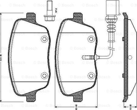 BOSCH 0 986 TB2 382 - Bremžu uzliku kompl., Disku bremzes autospares.lv