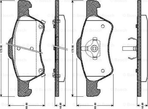 BOSCH 0 986 TB2 387 - Bremžu uzliku kompl., Disku bremzes autospares.lv