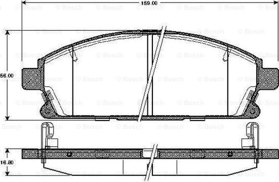 BOSCH 0 986 TB2 330 - Bremžu uzliku kompl., Disku bremzes autospares.lv