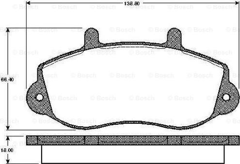 BOSCH 0 986 TB2 333 - Bremžu uzliku kompl., Disku bremzes www.autospares.lv