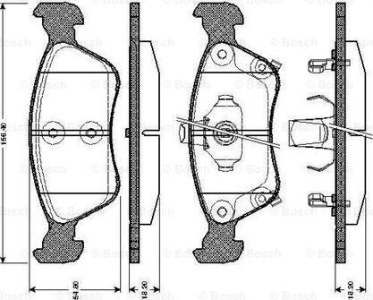 BOSCH 0 986 TB2 332 - Bremžu uzliku kompl., Disku bremzes www.autospares.lv