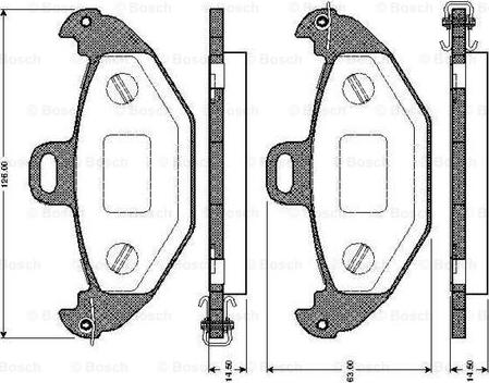 BOSCH 0 986 TB2 337 - Bremžu uzliku kompl., Disku bremzes autospares.lv