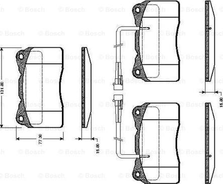 BOSCH 0 986 TB2 329 - Bremžu uzliku kompl., Disku bremzes www.autospares.lv