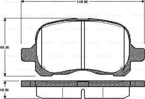 BOSCH 0 986 TB2 326 - Тормозные колодки, дисковые, комплект www.autospares.lv