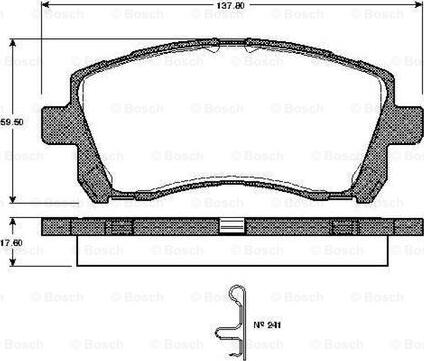 BOSCH 0 986 TB2 327 - Bremžu uzliku kompl., Disku bremzes autospares.lv