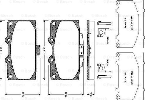 BOSCH 0 986 TB2 294 - Brake Pad Set, disc brake www.autospares.lv