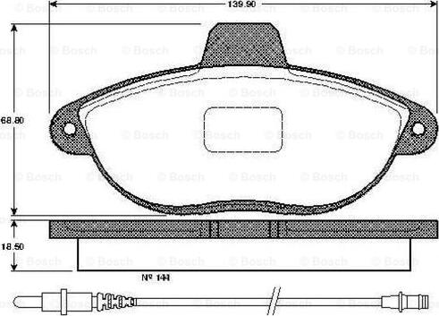 BOSCH 0 986 TB2 295 - Brake Pad Set, disc brake www.autospares.lv